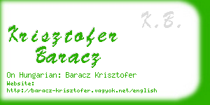 krisztofer baracz business card